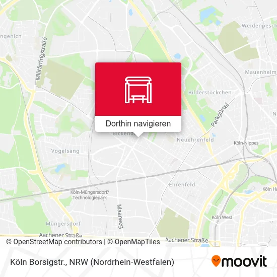 Köln Borsigstr. Karte
