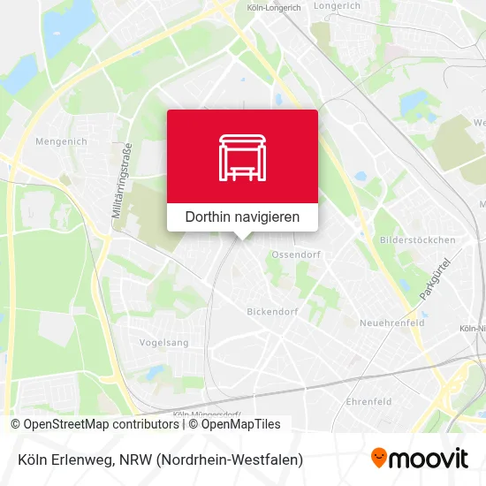 Köln Erlenweg Karte