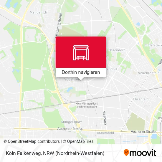 Köln Falkenweg Karte