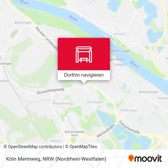 Köln Mennweg Karte