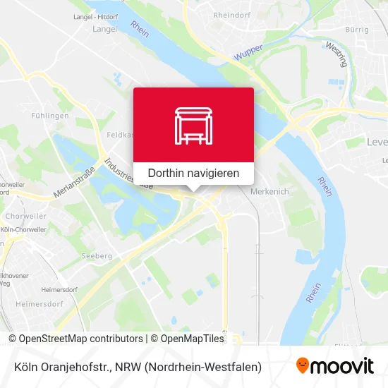 Köln Oranjehofstr. Karte