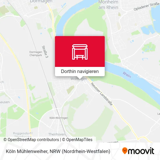 Köln Mühlenweiher Karte