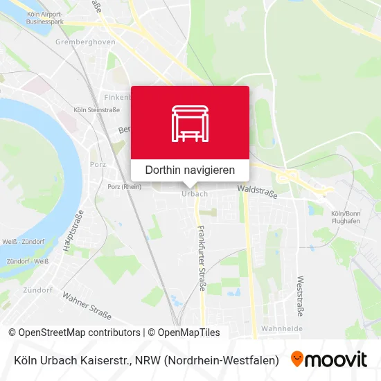 Köln Urbach Kaiserstr. Karte