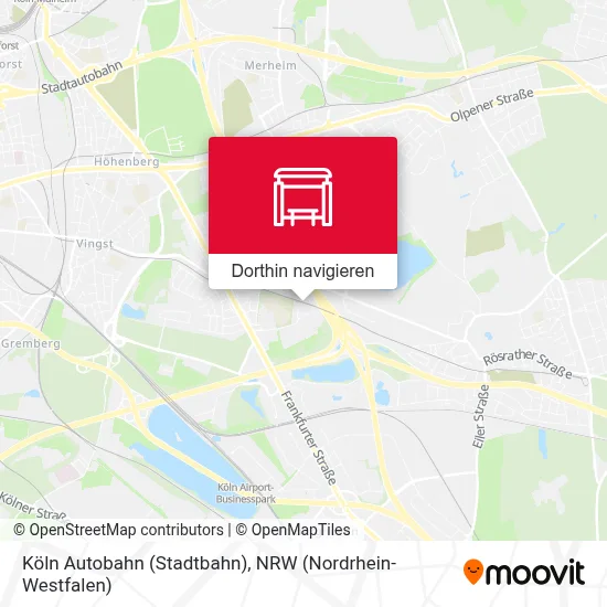 Köln Autobahn (Stadtbahn) Karte