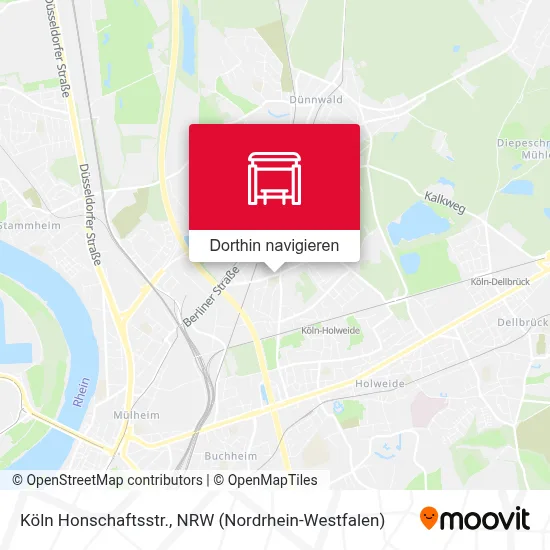 Köln Honschaftsstr. Karte