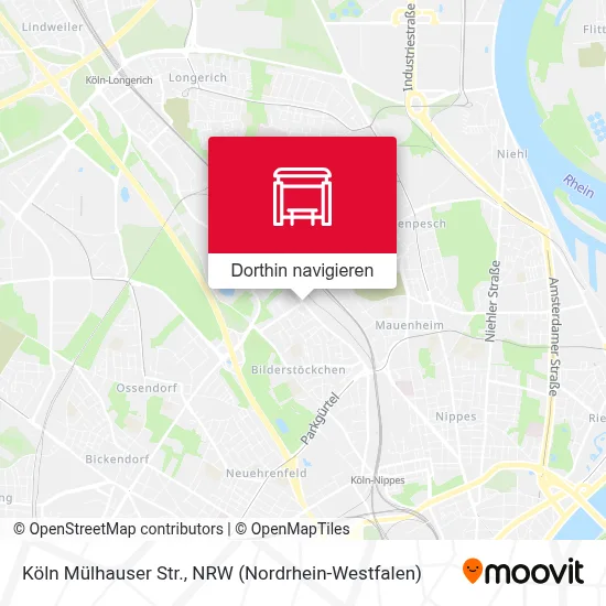 Köln Mülhauser Str. Karte