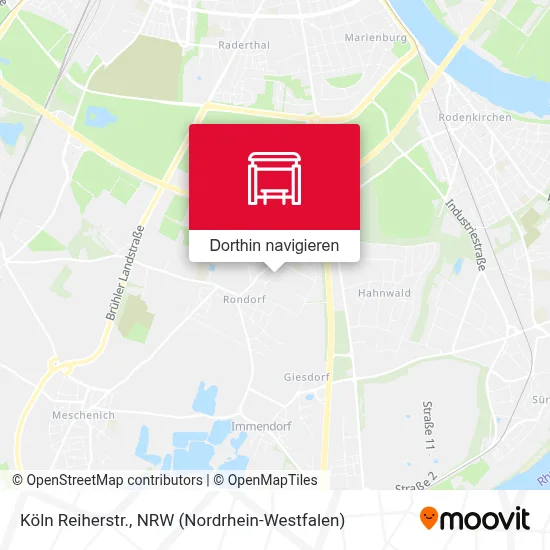 Köln Reiherstr. Karte