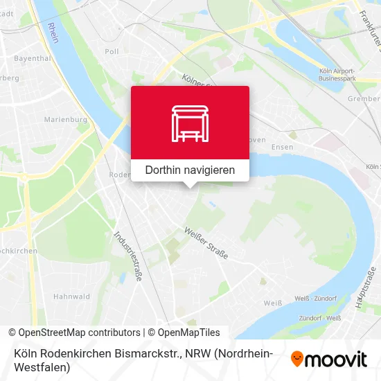Köln Rodenkirchen Bismarckstr. Karte