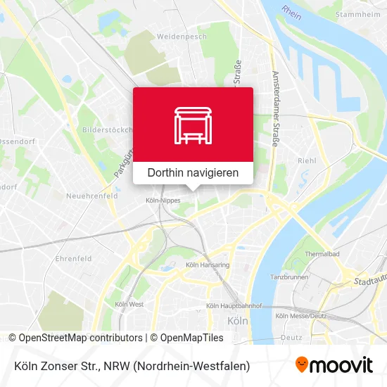 Köln Zonser Str. Karte