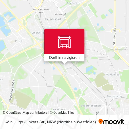Köln Hugo-Junkers-Str. Karte