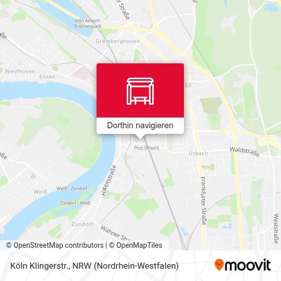 Köln Klingerstr. Karte