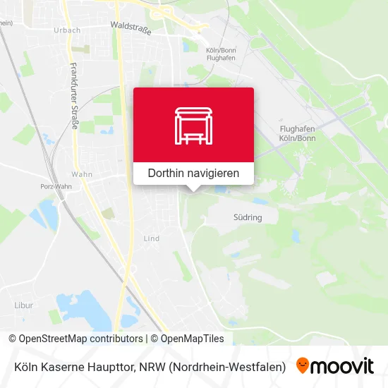 Köln Kaserne Haupttor Karte