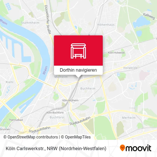 Köln Carlswerkstr. Karte