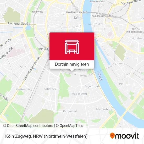 Köln Zugweg Karte