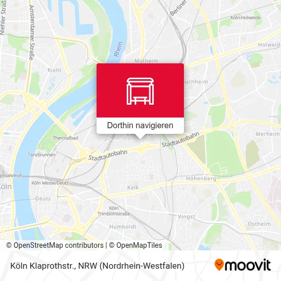 Köln Klaprothstr. Karte