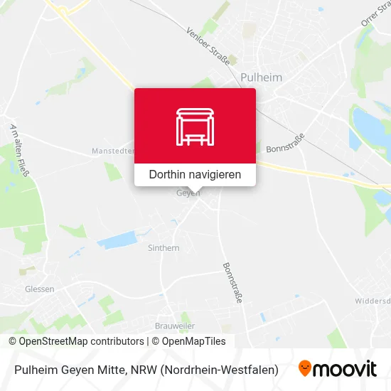 Pulheim Geyen Mitte Karte