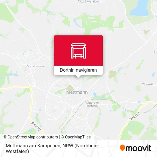 Mettmann am Kämpchen Karte