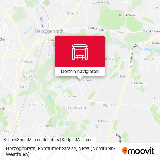 Herzogenrath, Forstumer Straße Karte