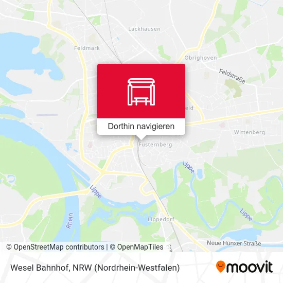 Wesel Bahnhof Karte