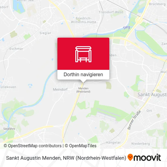 Sankt Augustin Menden Karte