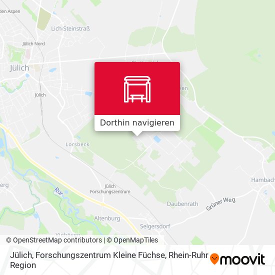 Jülich, Forschungszentrum Kleine Füchse Karte