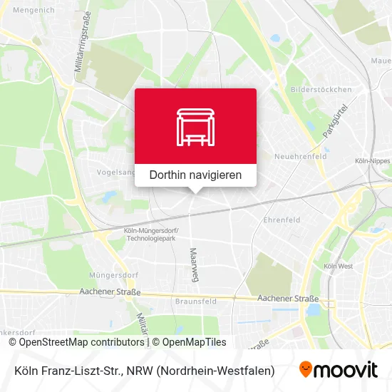 Köln Franz-Liszt-Str. Karte