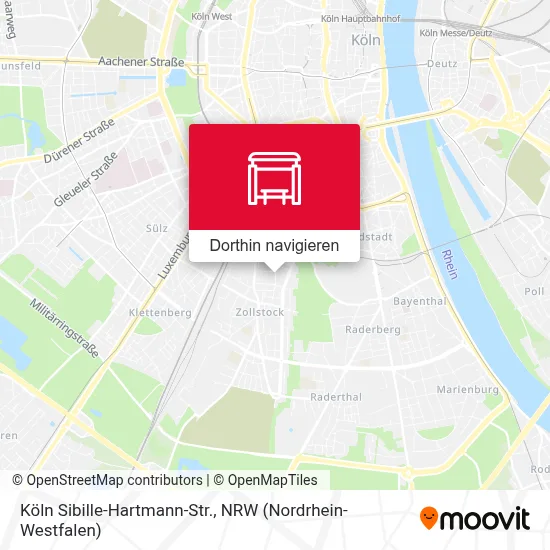 Köln Sibille-Hartmann-Str. Karte
