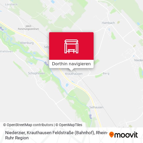 Niederzier, Krauthausen Feldstraße (Bahnhof) Karte