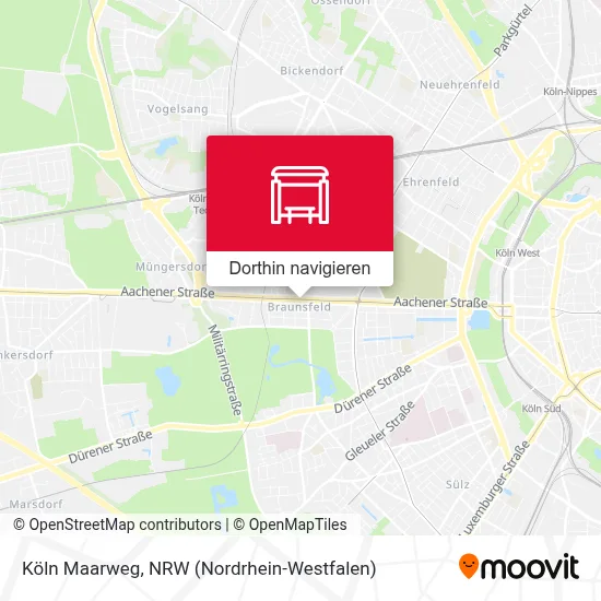 Köln Maarweg Karte