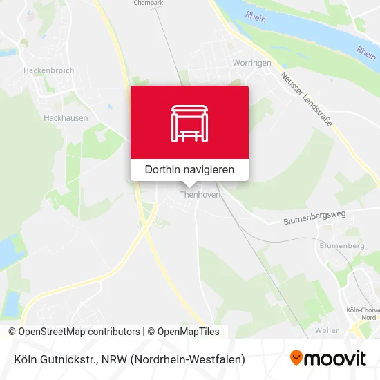 Köln Gutnickstr. Karte