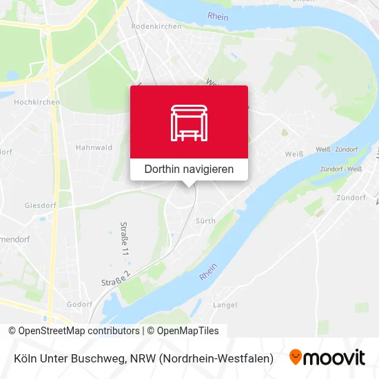 Köln Unter Buschweg Karte