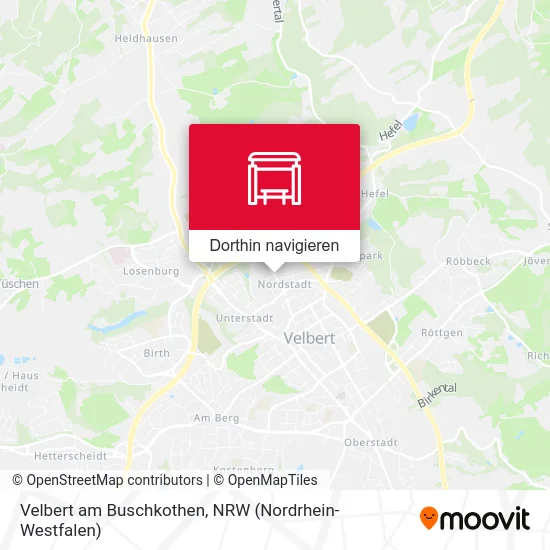 Velbert am Buschkothen Karte