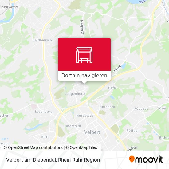 Velbert am Diependal Karte