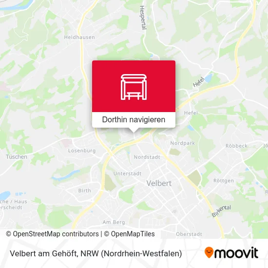 Velbert am Gehöft Karte