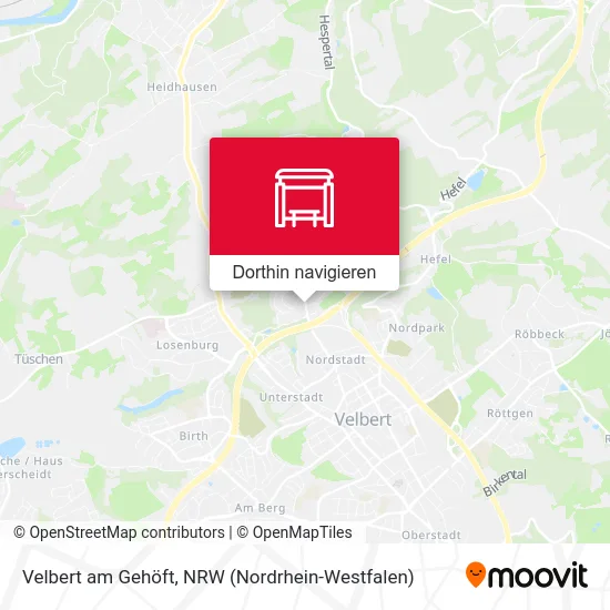 Velbert am Gehöft Karte