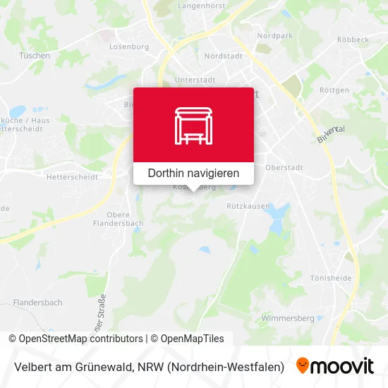 Velbert am Grünewald Karte