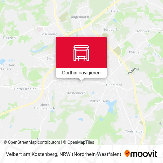 Velbert am Kostenberg Karte