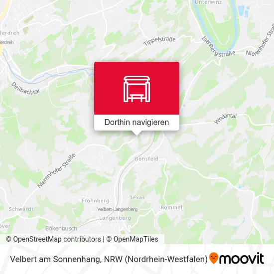 Velbert am Sonnenhang Karte