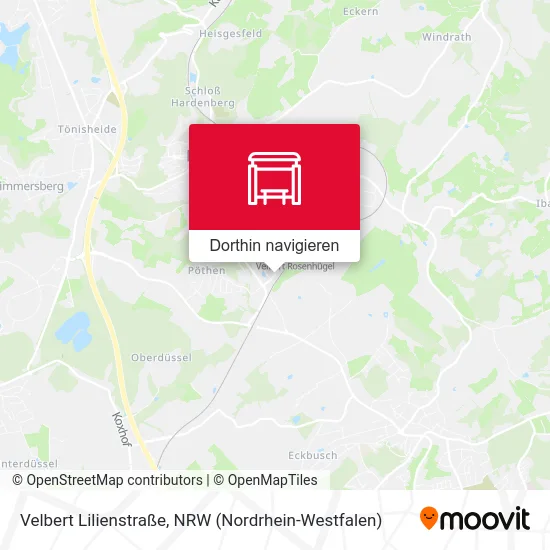 Velbert Lilienstraße Karte