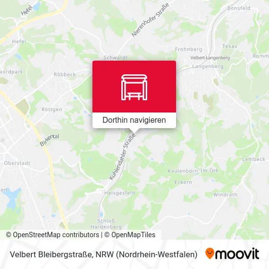 Velbert Bleibergstraße Karte
