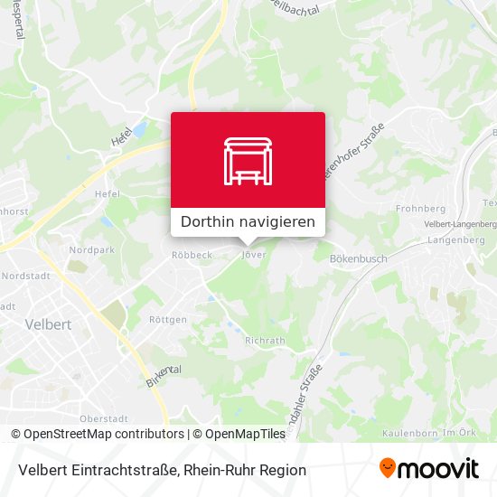 Velbert Eintrachtstraße Karte