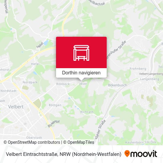 Velbert Eintrachtstraße Karte