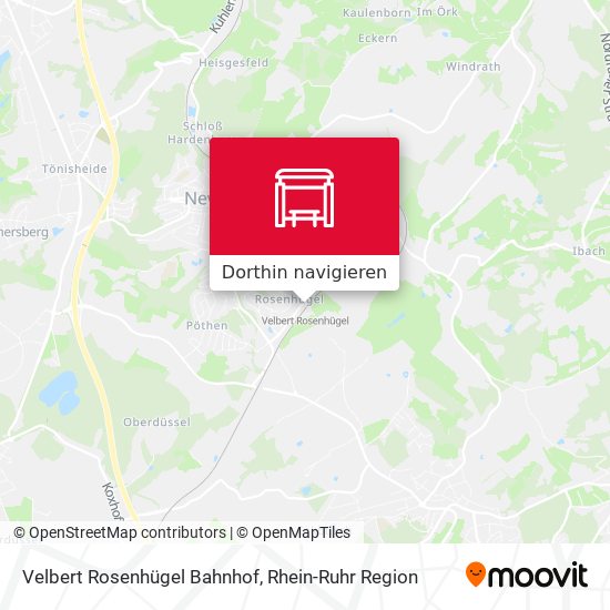 Velbert Rosenhügel Bahnhof Karte