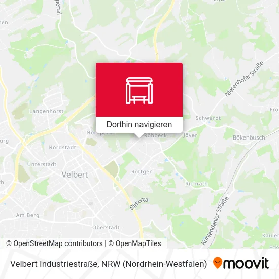 Velbert Industriestraße Karte