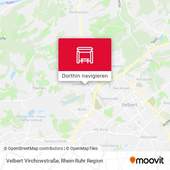 Velbert Virchowstraße Karte