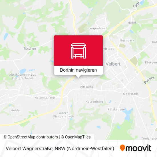 Velbert Wagnerstraße Karte