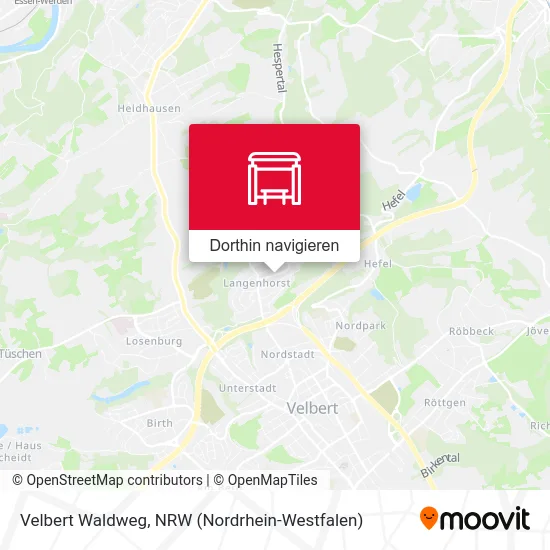 Velbert Waldweg Karte