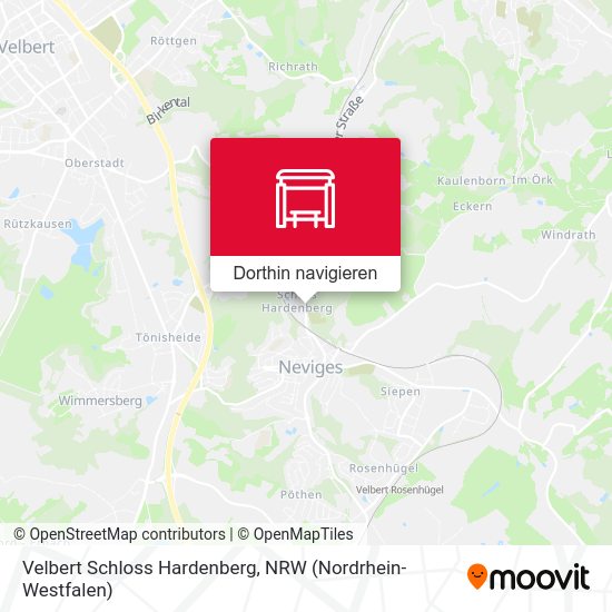Velbert Schloss Hardenberg Karte