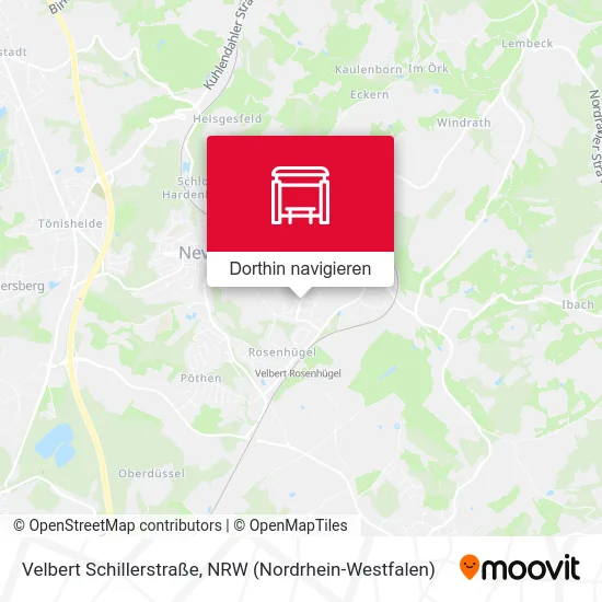Velbert Schillerstraße Karte