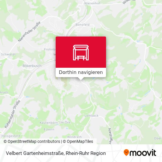Velbert Gartenheimstraße Karte